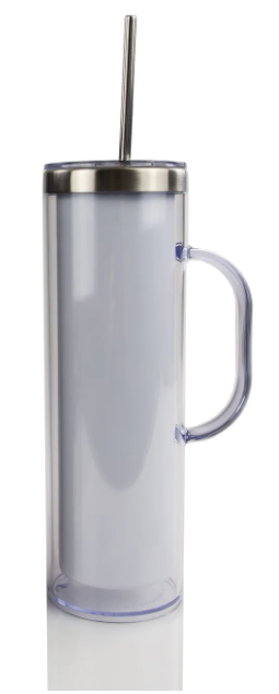 20oz Stainless Steel Snow Globe Tumbler W/ Handle